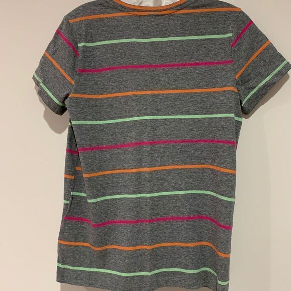 Lucky Brand Striped Multi Color Vneck Shirt NEW - Picture 2 of 2